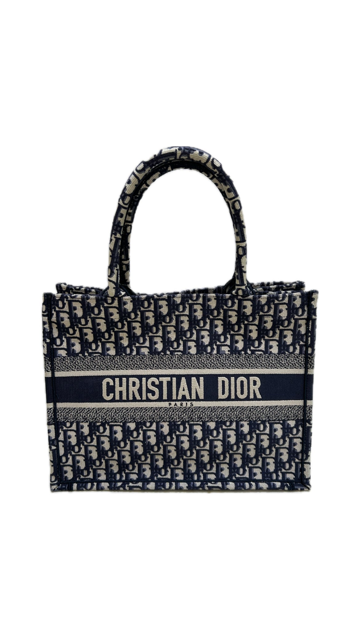 Christian Dior Booktoteトートバッグ ネイビー/ベージュ