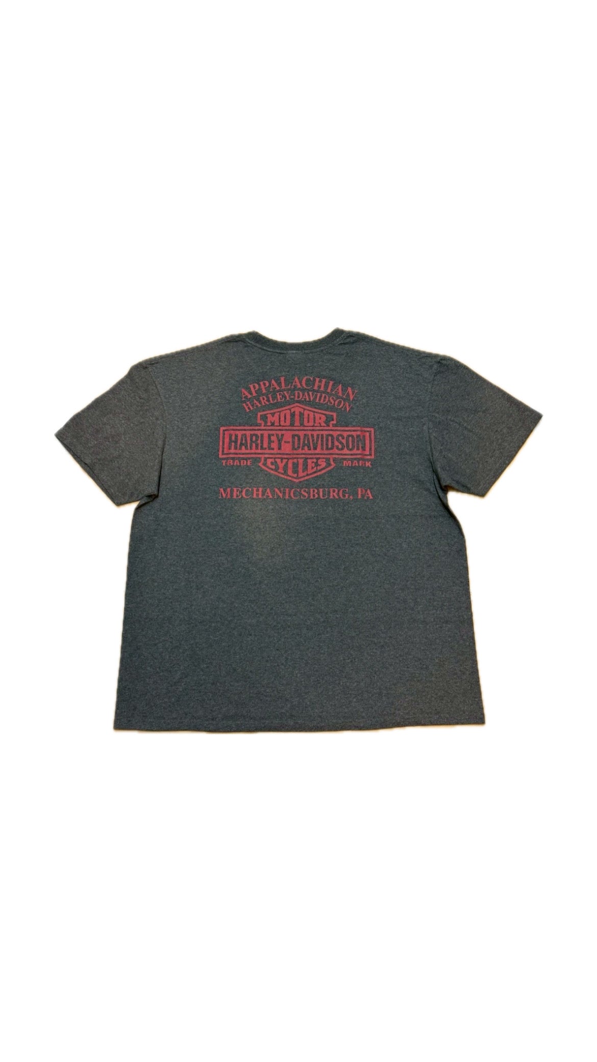 Harley-Davidson Santa Print T-Shirt Dark Gray Size 2XL