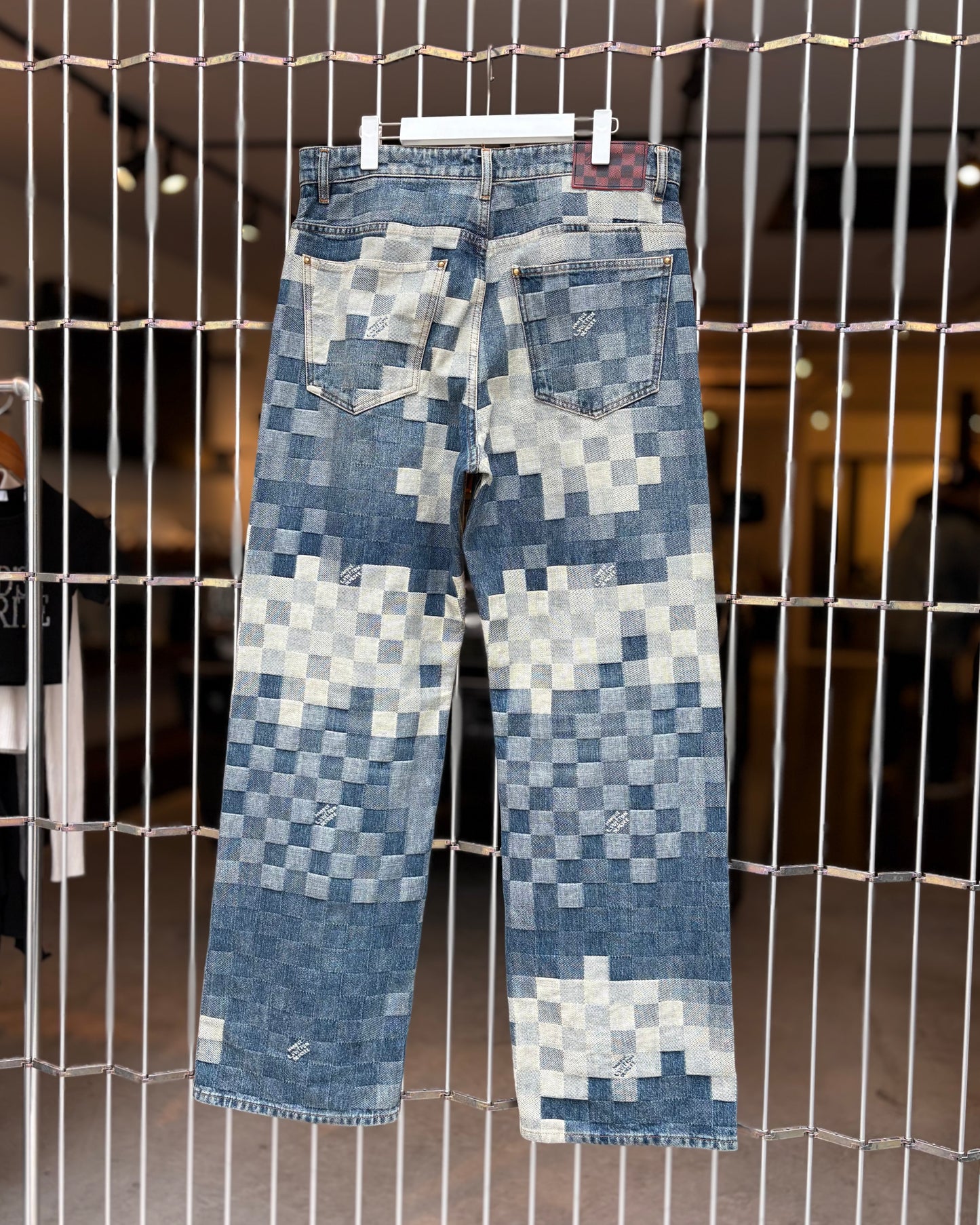 LOUIS VUITTON Damier Skate denim pants