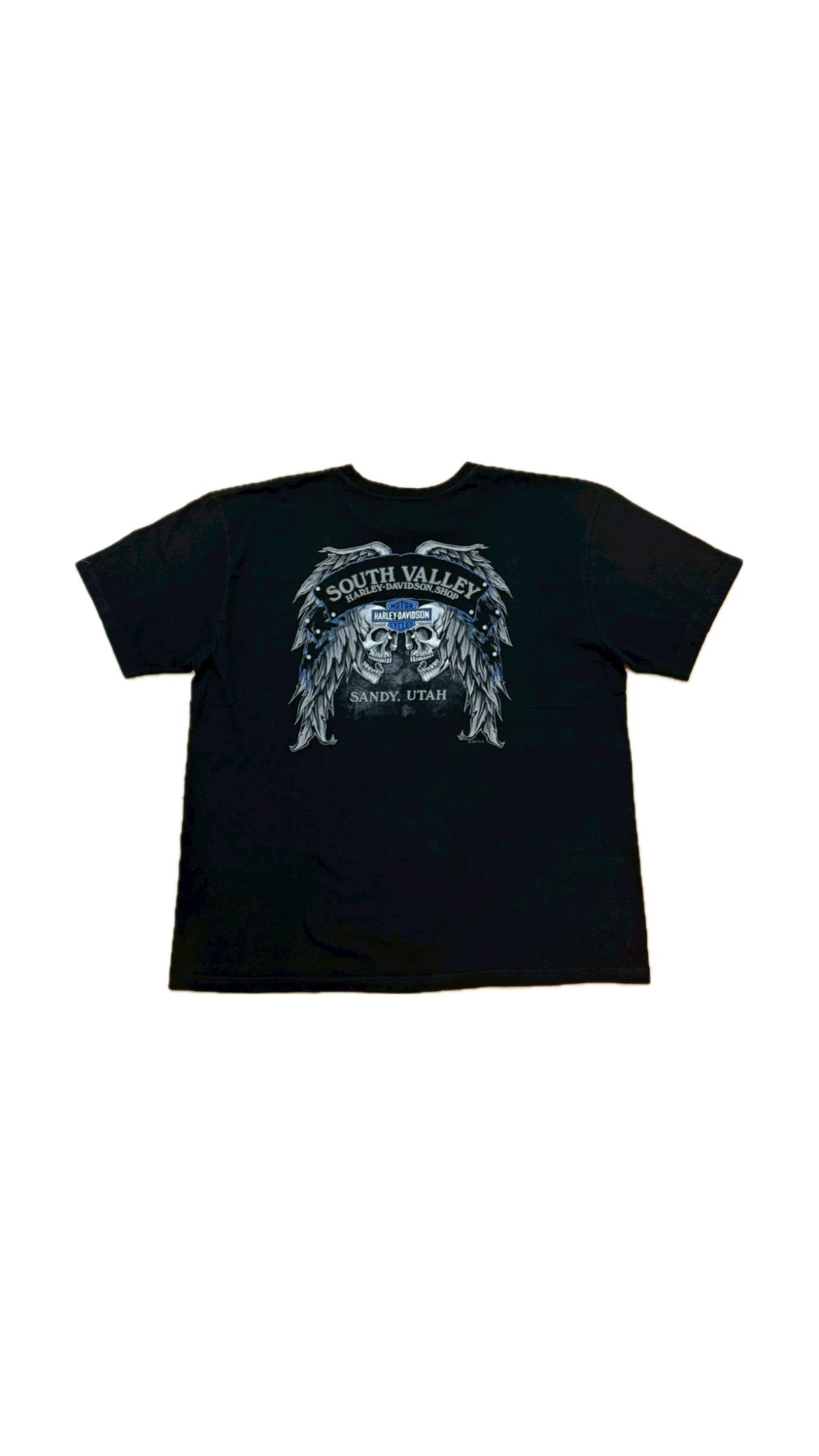 Harley-Davidson Skull Print T-Shirt Black Size 2XL – TENGEN
