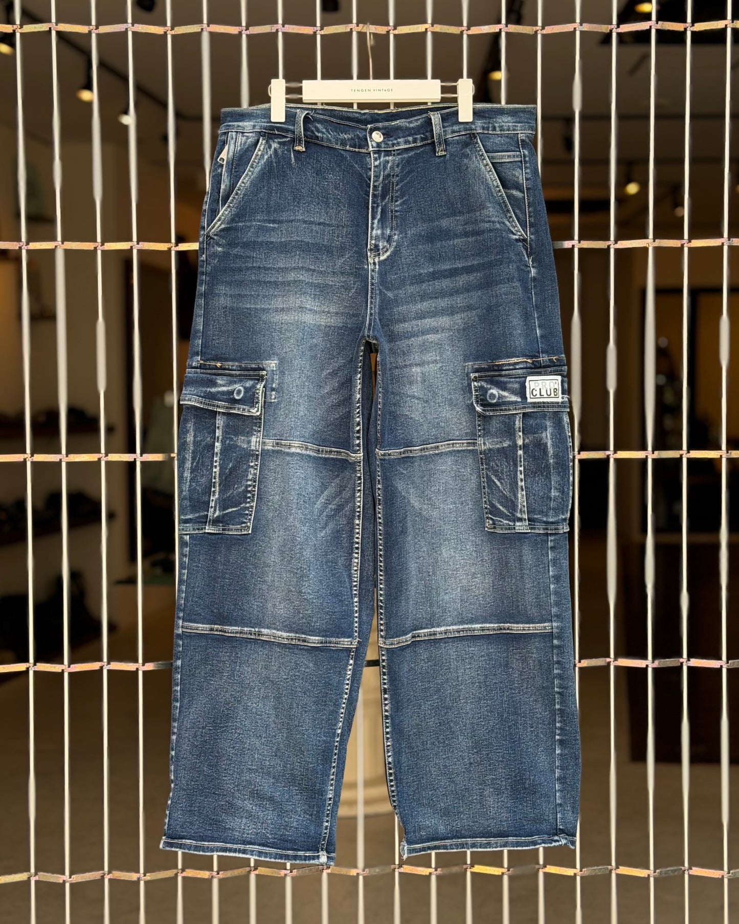 PRO CLUB cargo denim pants