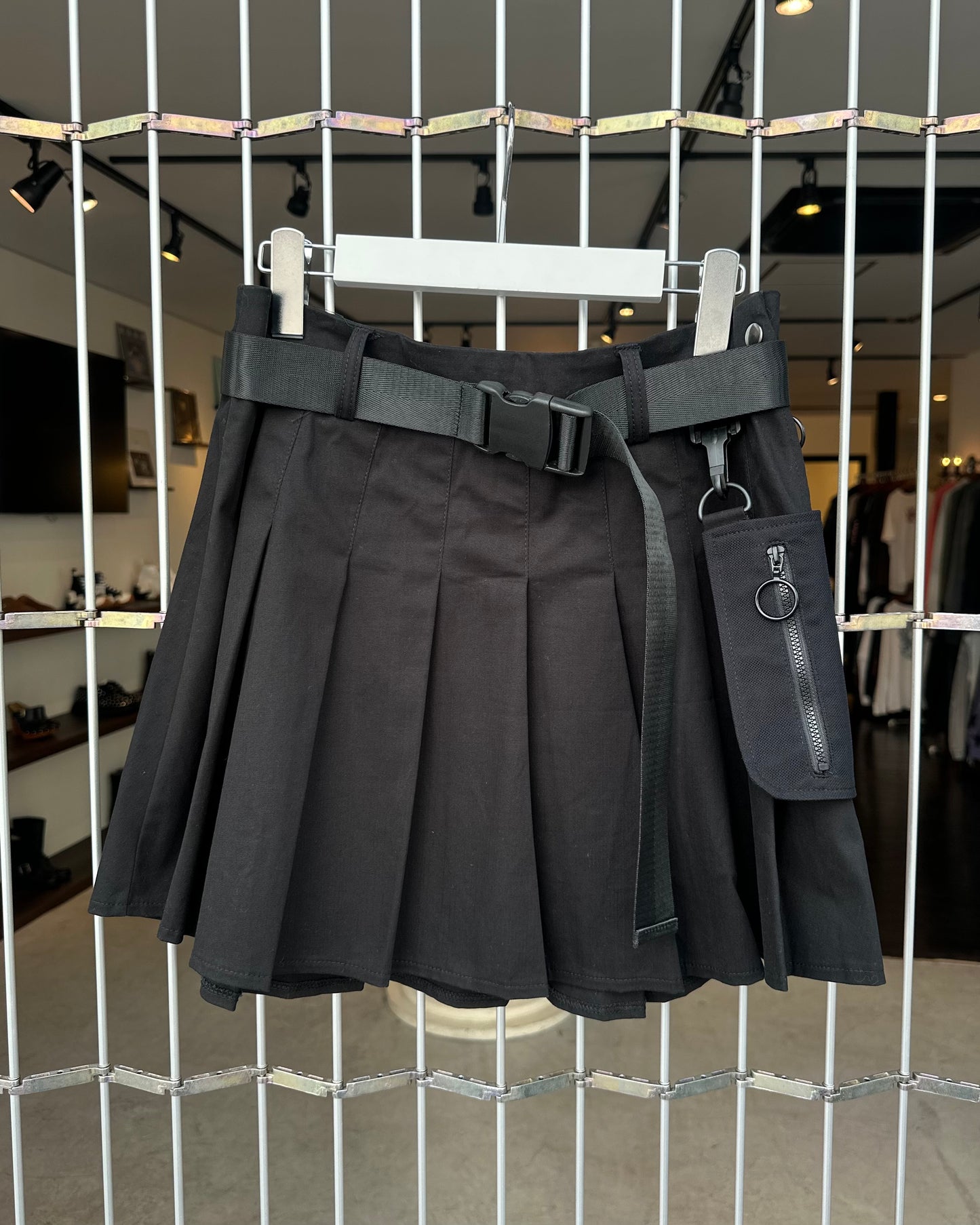 USED pleats mini skirt