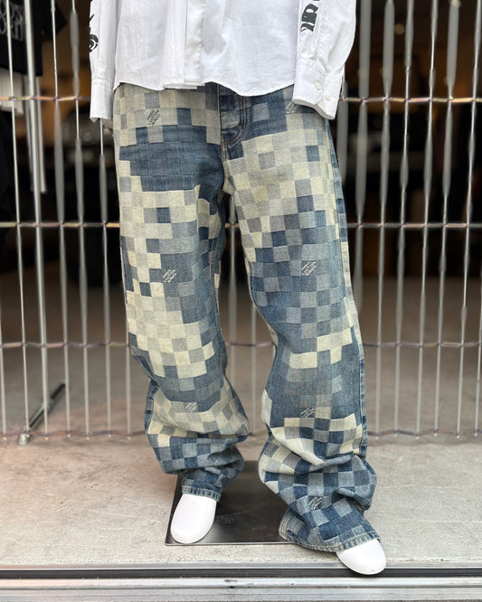 LOUIS VUITTON Damier Skate denim pants