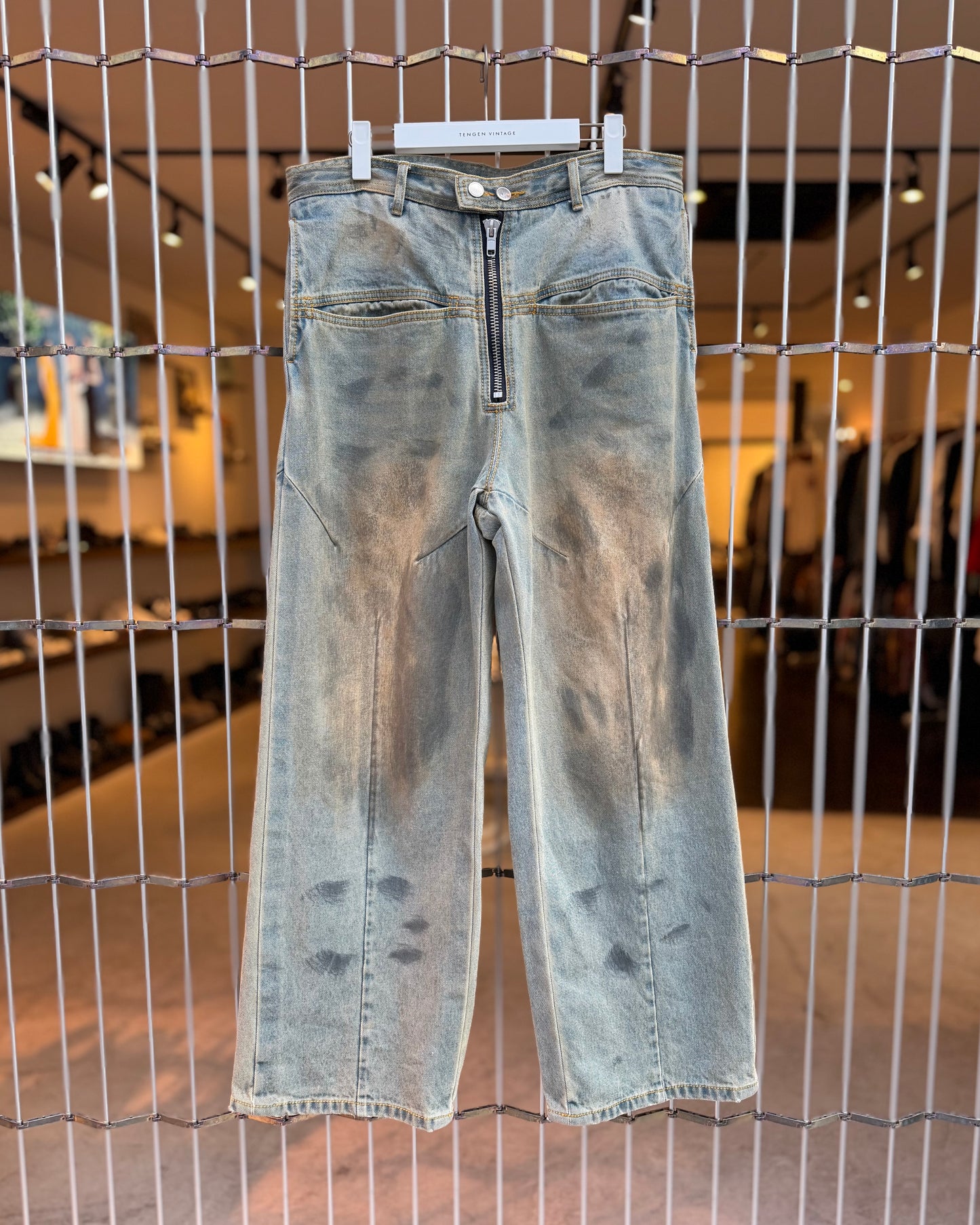 FILTH front zip baggy denim