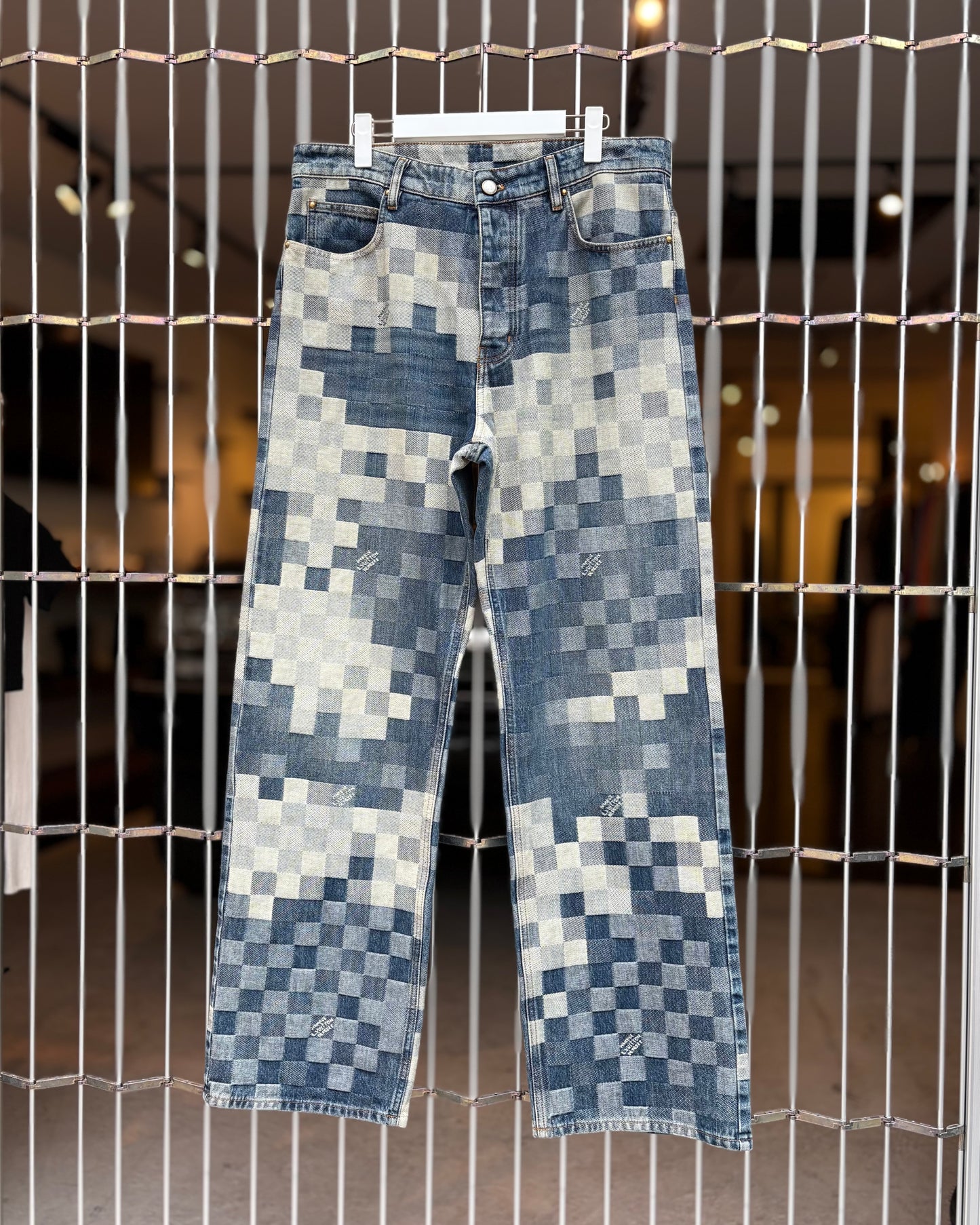 LOUIS VUITTON Damier Skate denim pants