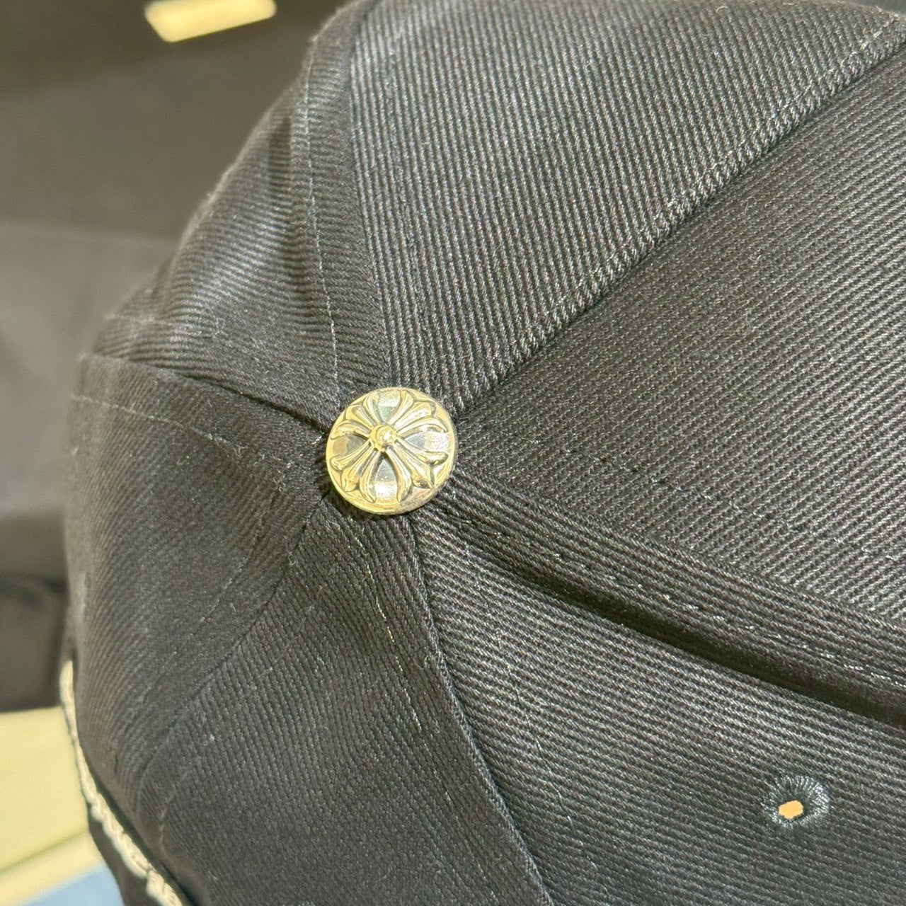 Chrome Hearts Script Logo Baseball Cap Black