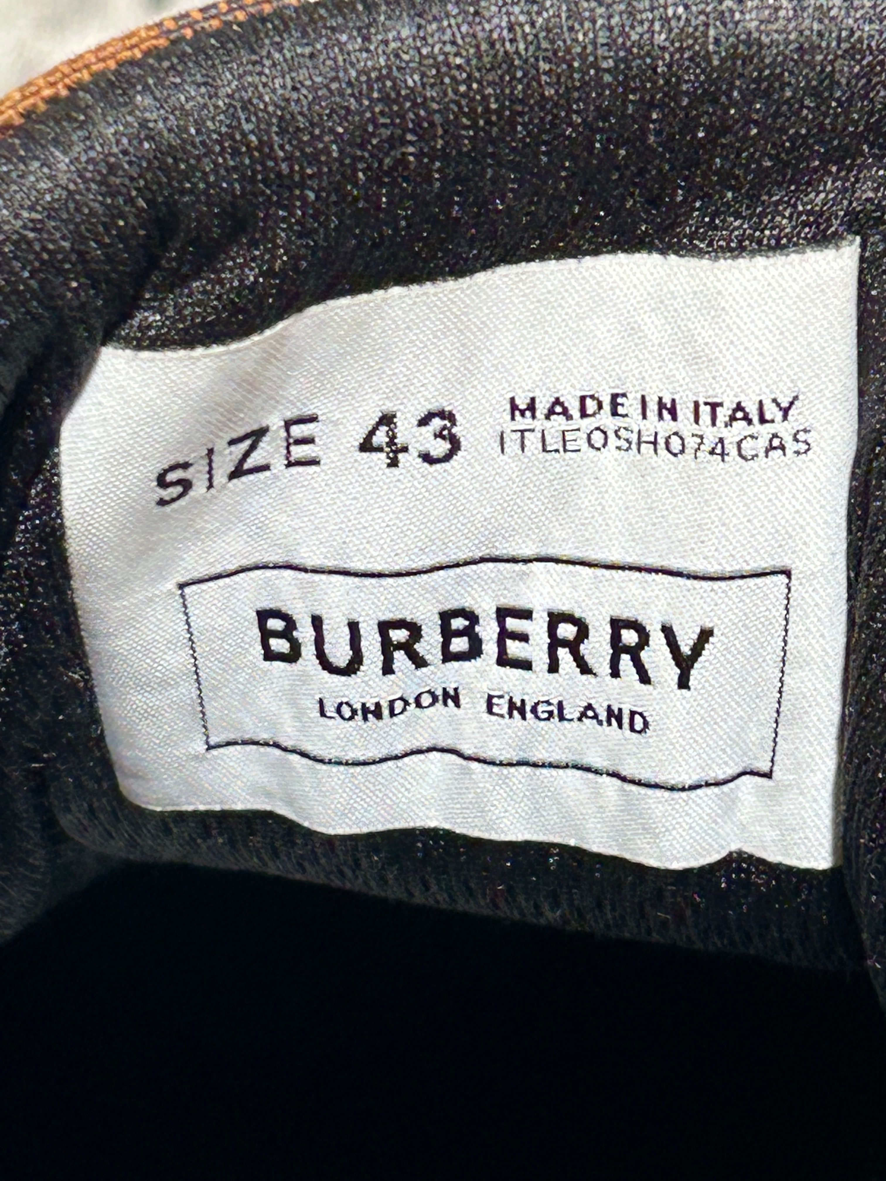Burberry Check pattern sneakers in black size 43
