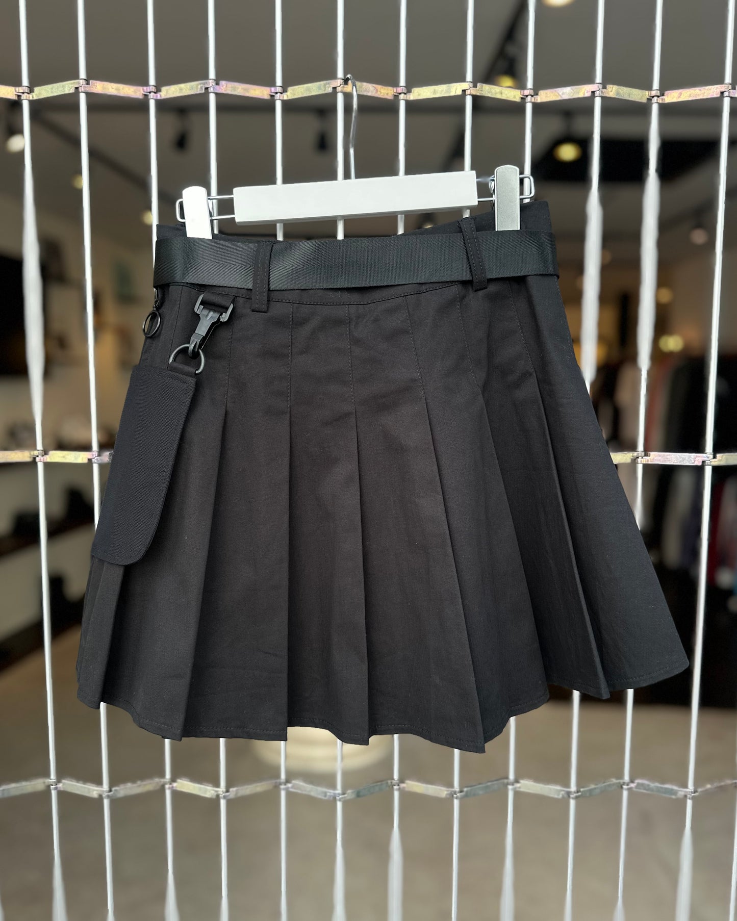 USED pleats mini skirt