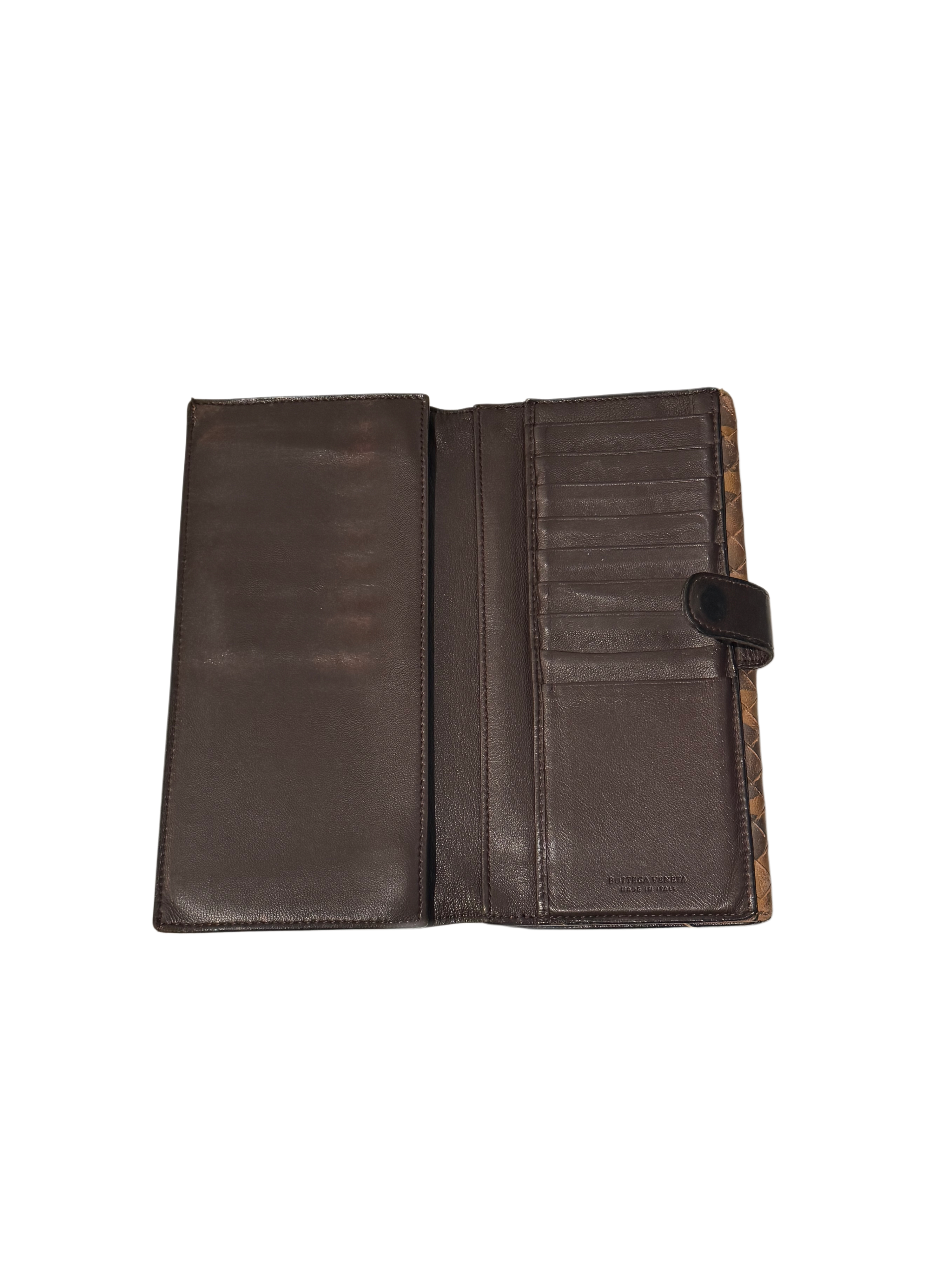 Bottega Veneta Intrecciato Long Wallet Brown