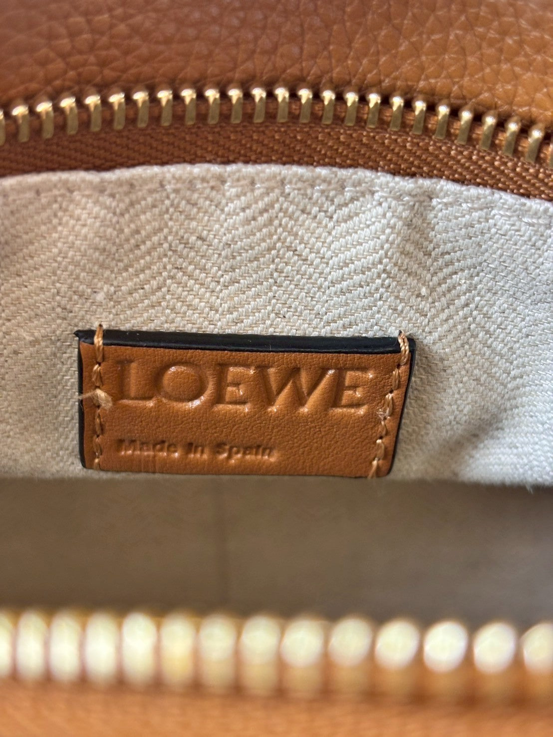 Loewe Puzzle Leather  2WAY Handbag Brawn