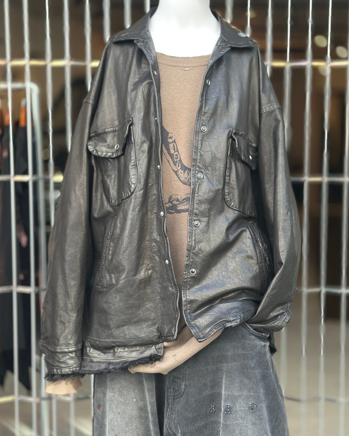 Maison MIHARA YASUHIRO x BACKLASH Smooth Leather Shirts