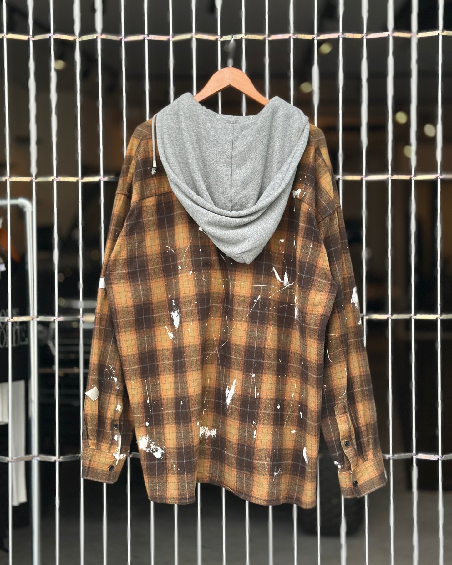 PASSION DESIRE check hoodie shirts