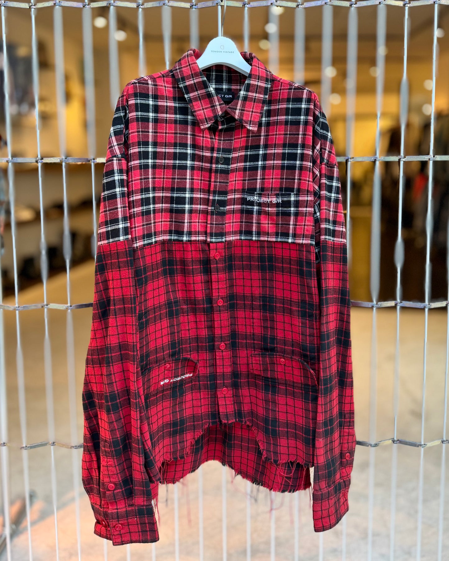 PROJECT G/R                       UPSIDE-DOWN CHECKED SHIRTS