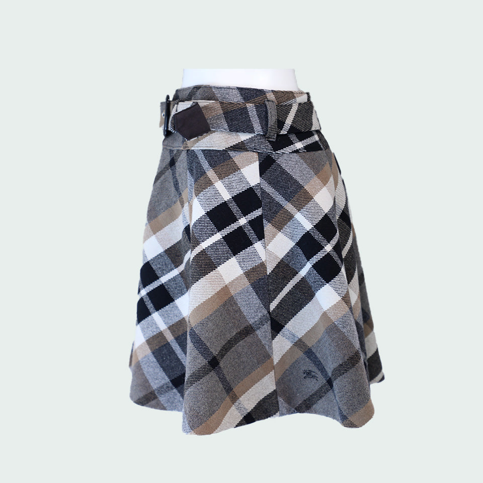 Burberry ブルーレーベル チェックスカート ベルト付き
