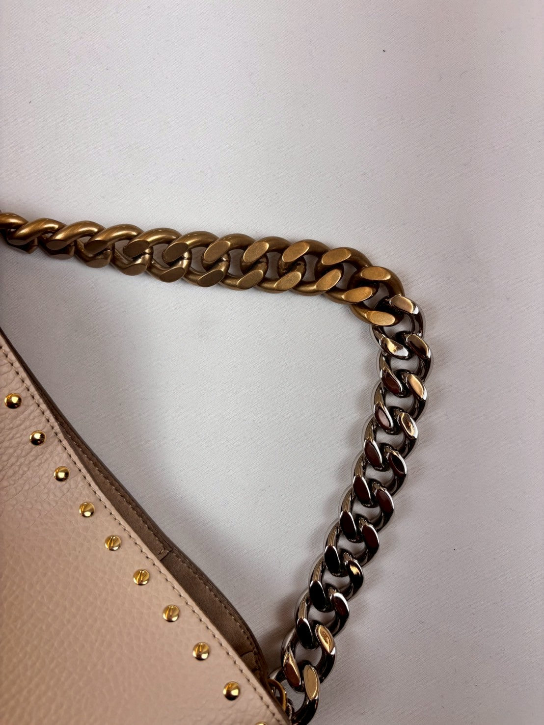 Stella McCartney Studded Bucket Bag Beige