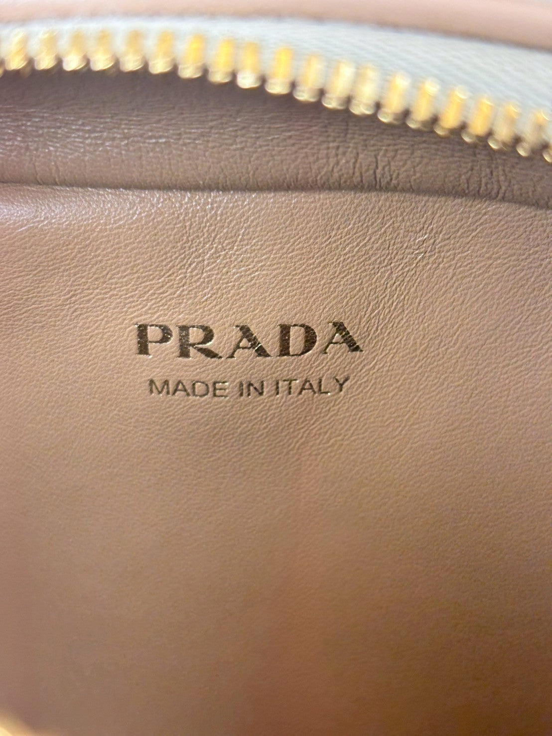 PRADA Odette Shearing Mini bag beige