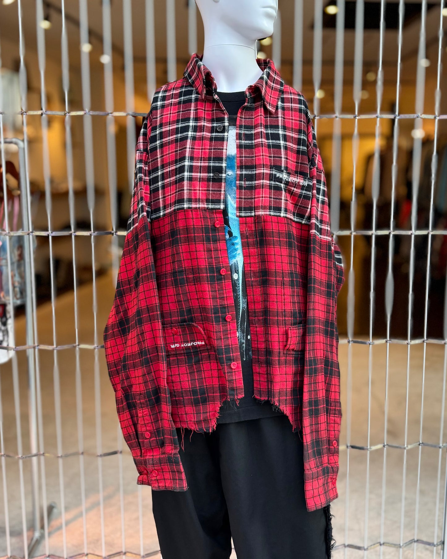 PROJECT G/R                       UPSIDE-DOWN CHECKED SHIRTS