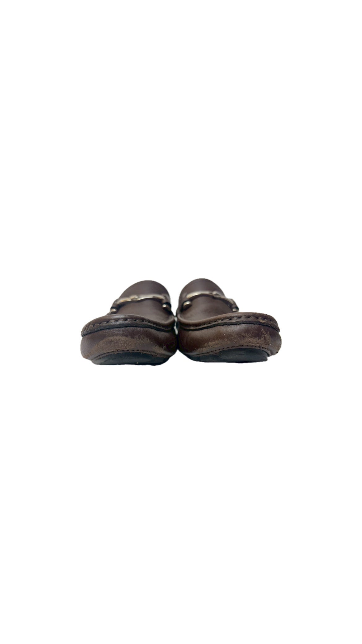 GUCCI Leather Loafers Brown Size 6