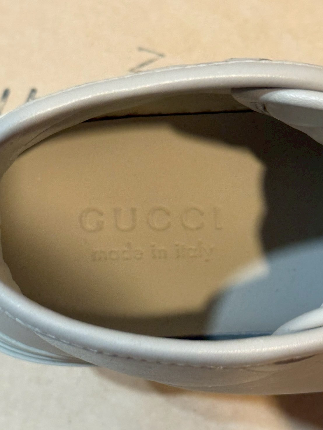 Gucci Leather Hi-cut sneakers  6 For Men’s Beige