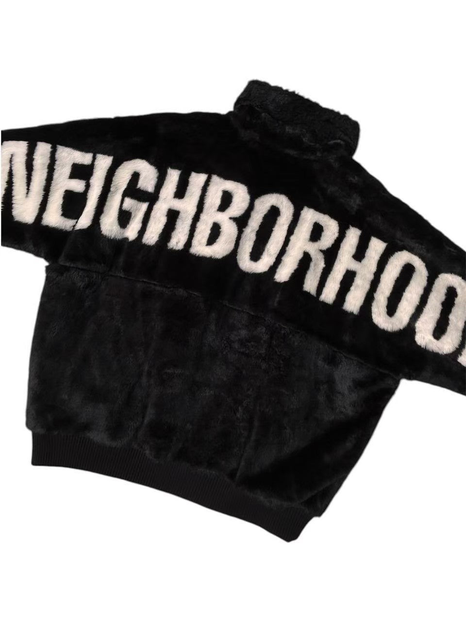 NEIGHBORHOOD Blouson Fur Logo Jacket Black Size L