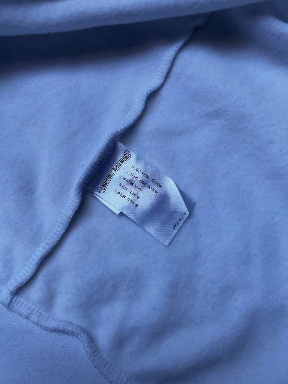 CHROME HEARTS Zipped Hoodie White Size XXL